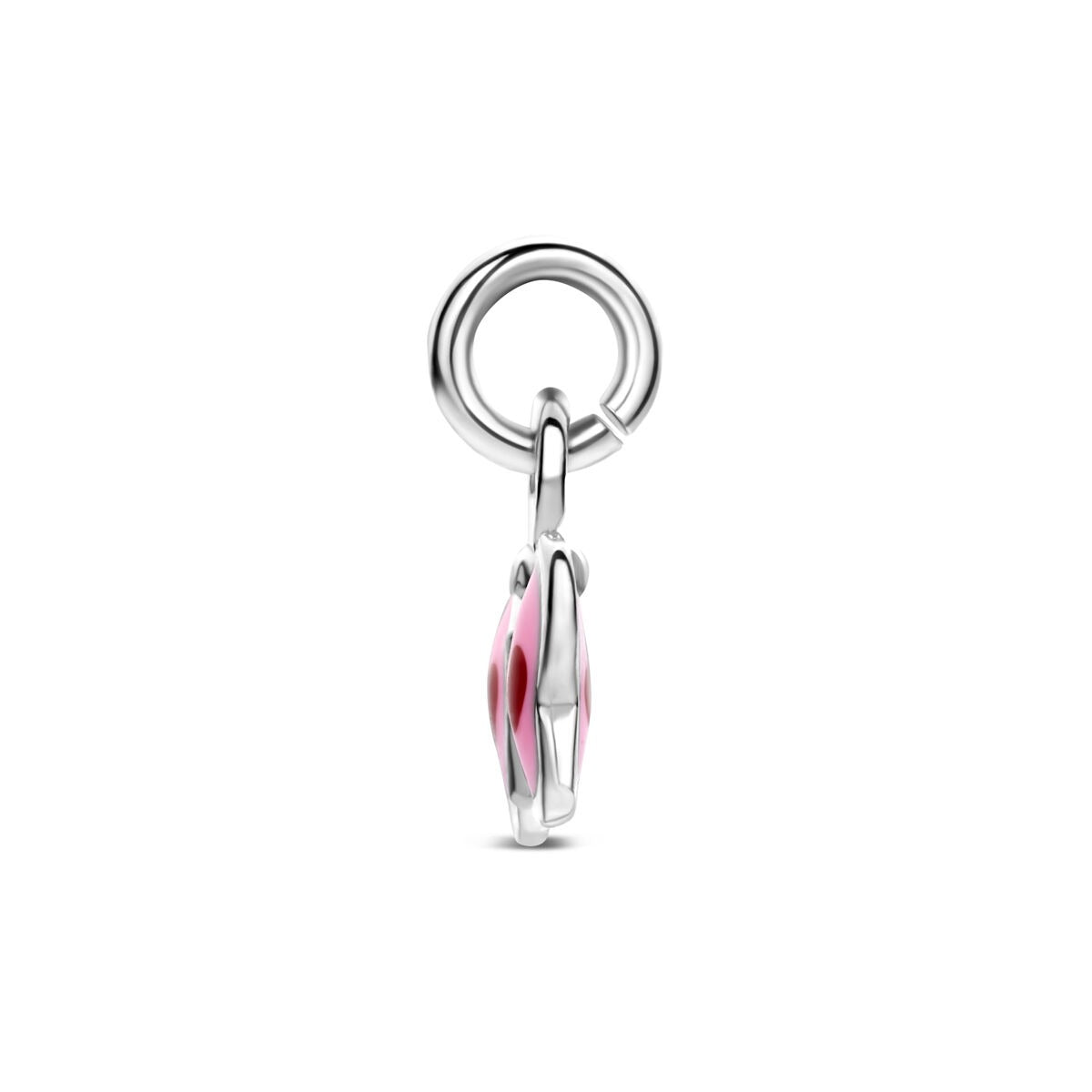 Colgante de mariposa de plata rodiada con esmalte