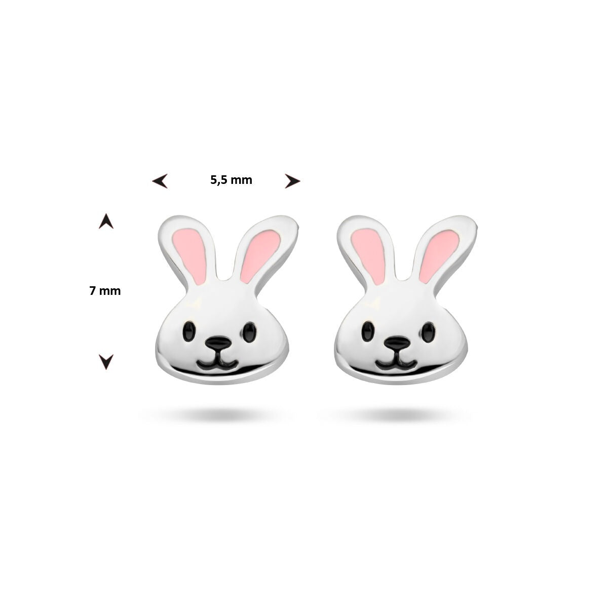 Pendientes de botón de plata con esmalte – joyería infantil