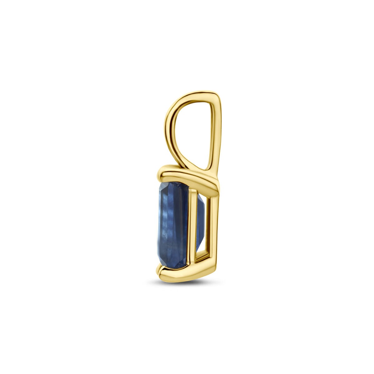 colgante de oro amarillo con zafiro