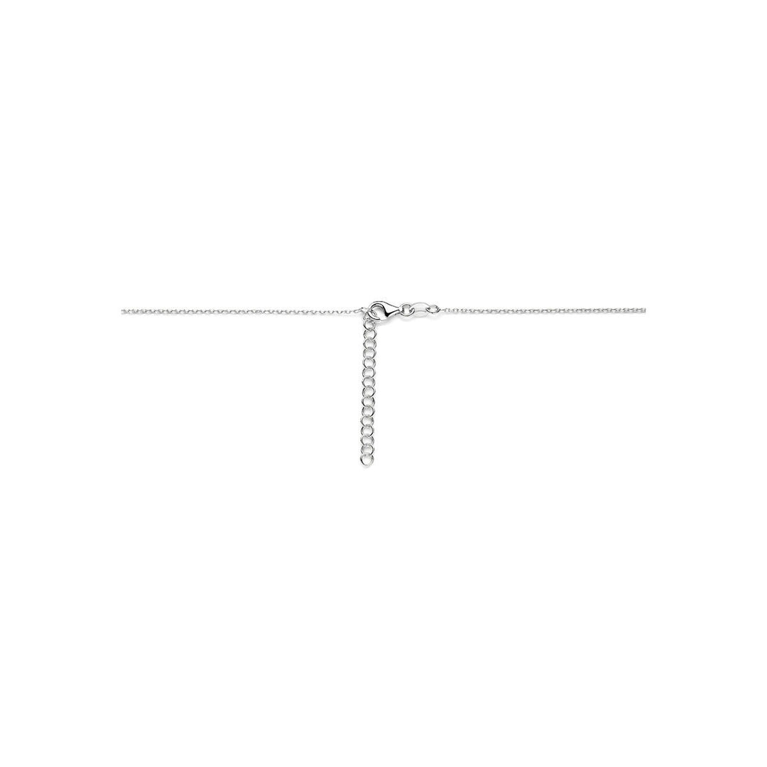 Gerhodineerd 925 zilveren collier met hartjes