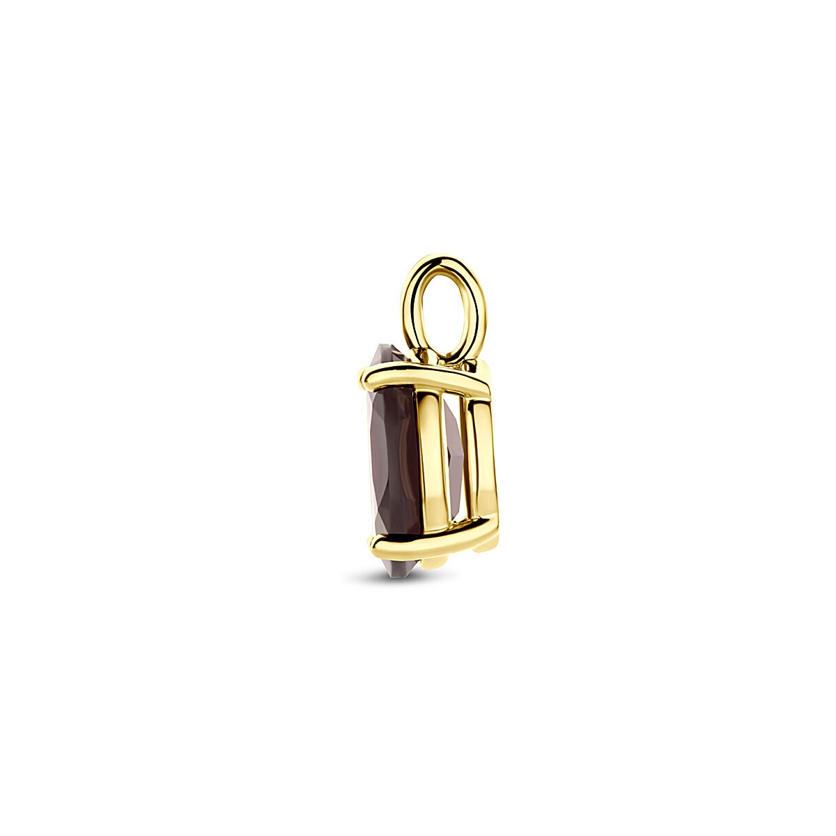 Colgante chapado en oro con granate – 14 mm