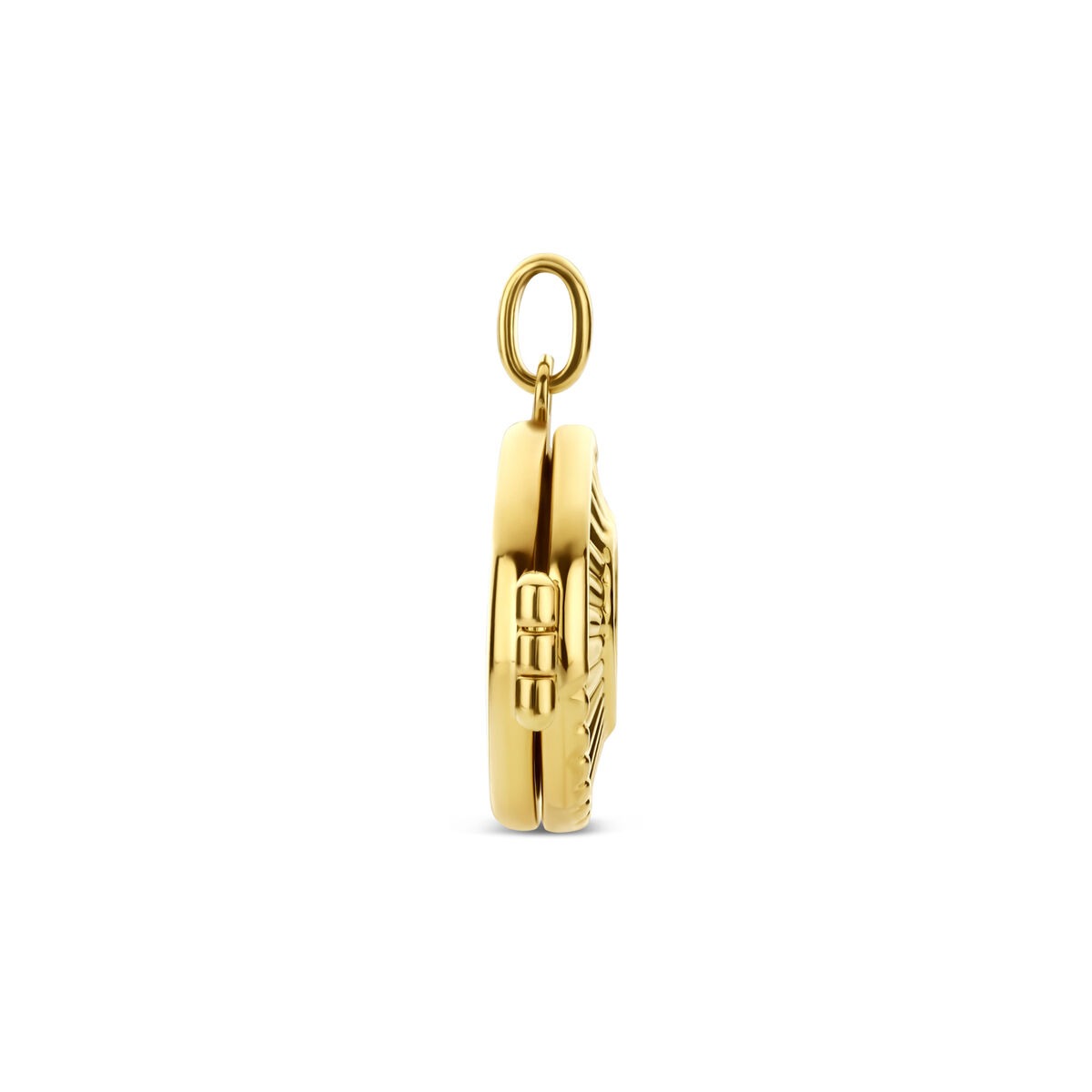 medallón de oro amarillo con corazón