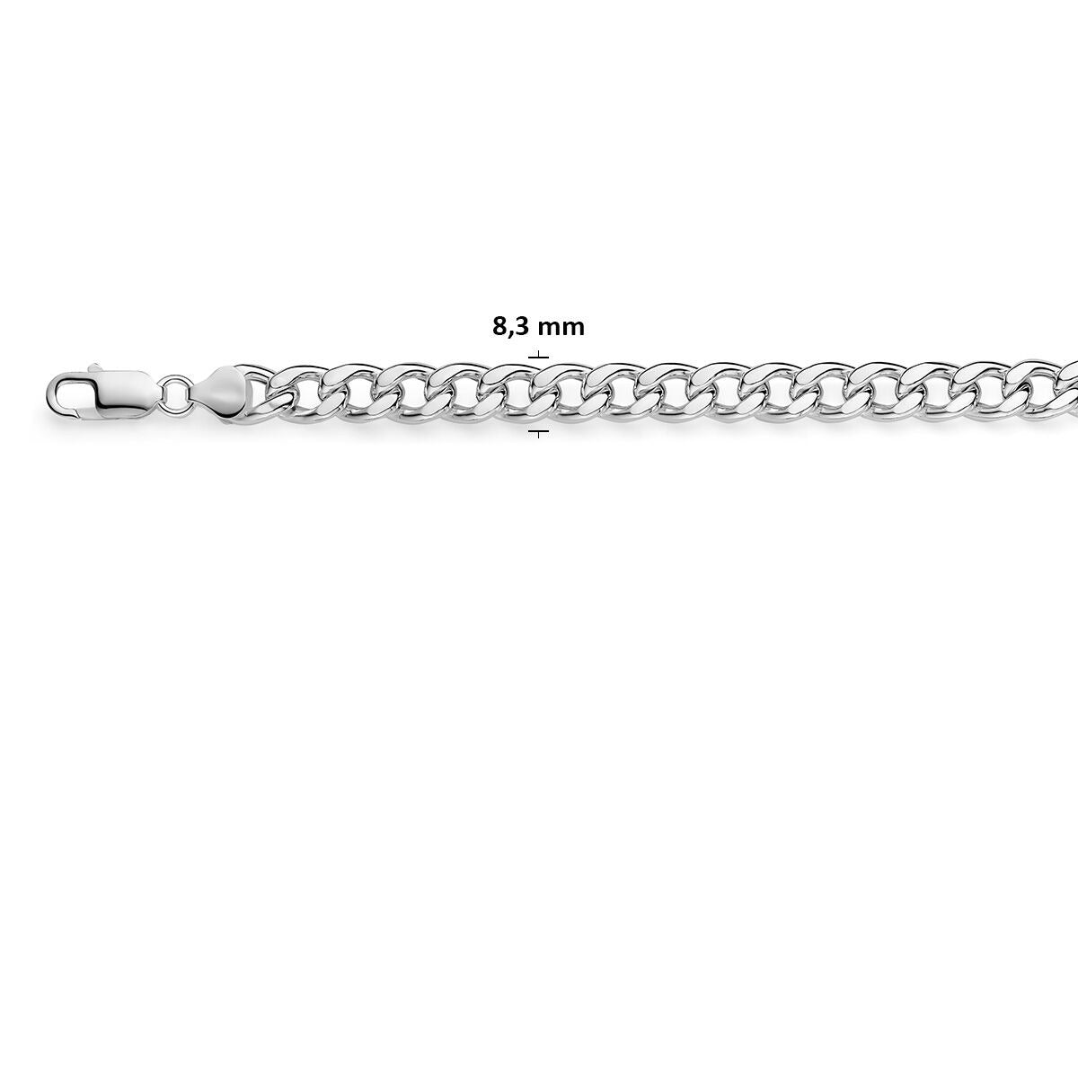925 Collar Gourmet de 8,3 mm de hombre