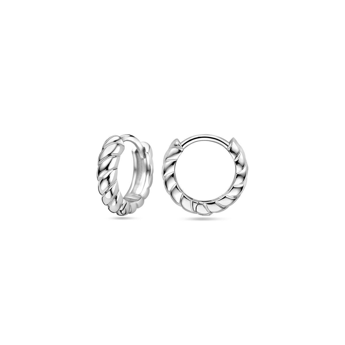 Aros de plata con acabado pulido - rodiados 925