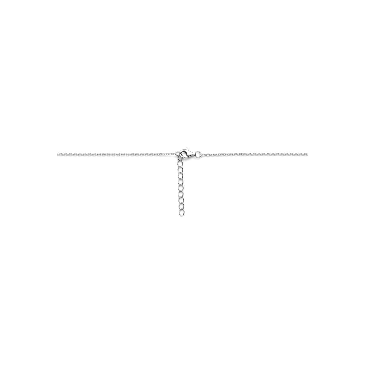 Collar de plata 925 rodiado con perla y circonita