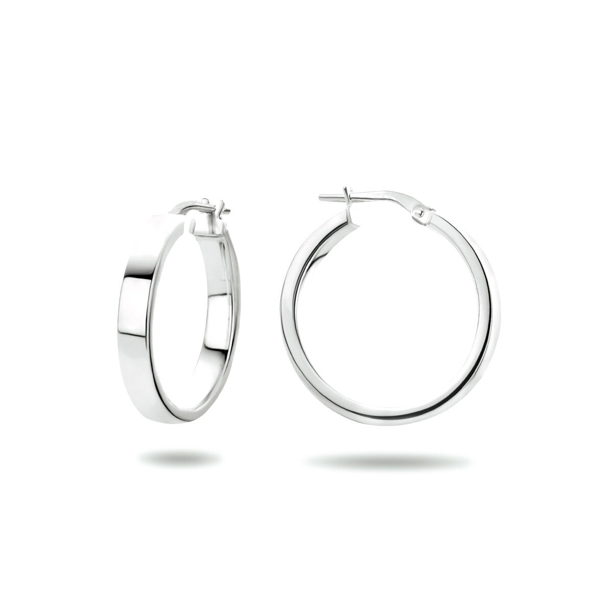 aros de plata rodiado