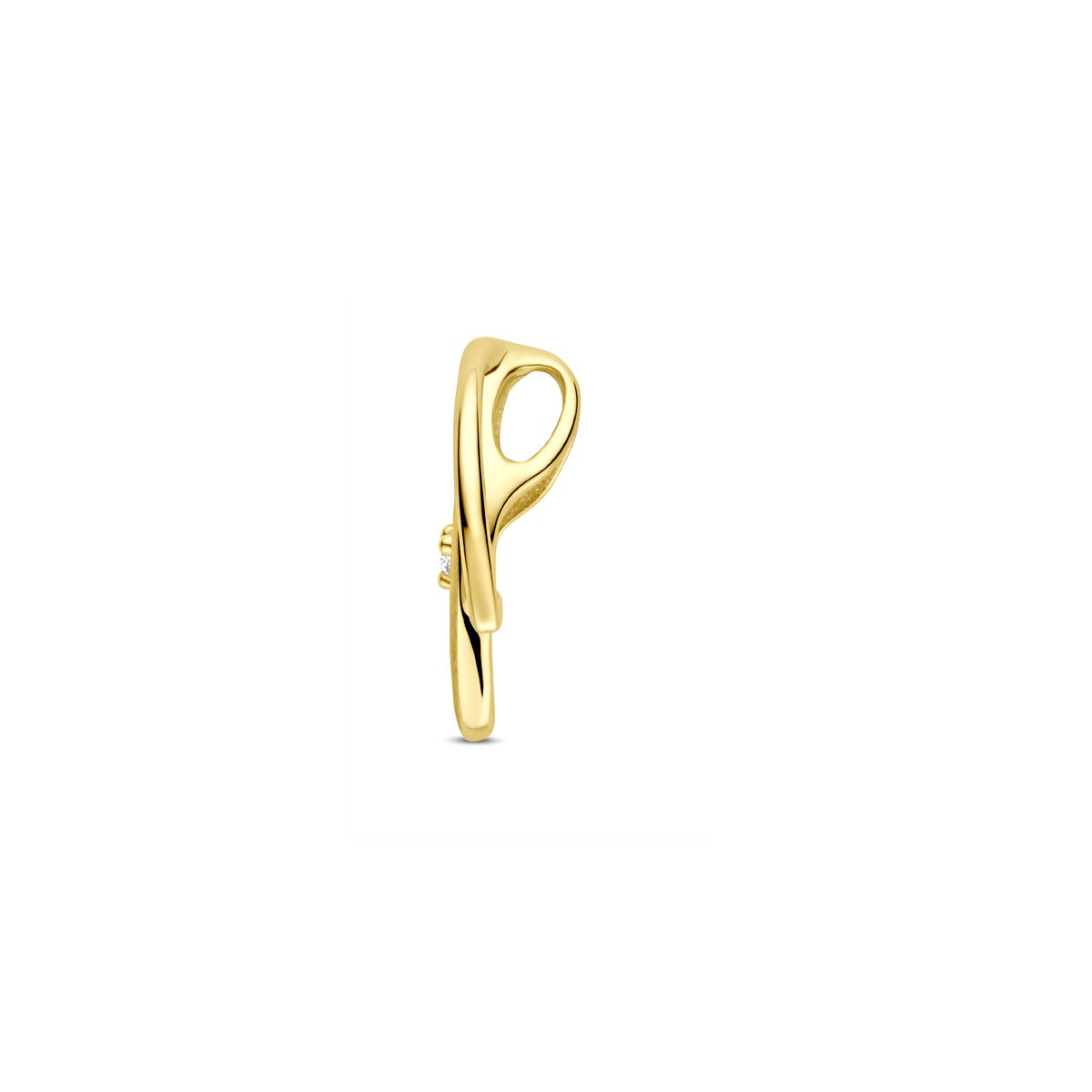 Colgante de oro con diamante 14k 0.02ct h si 15,5 mm