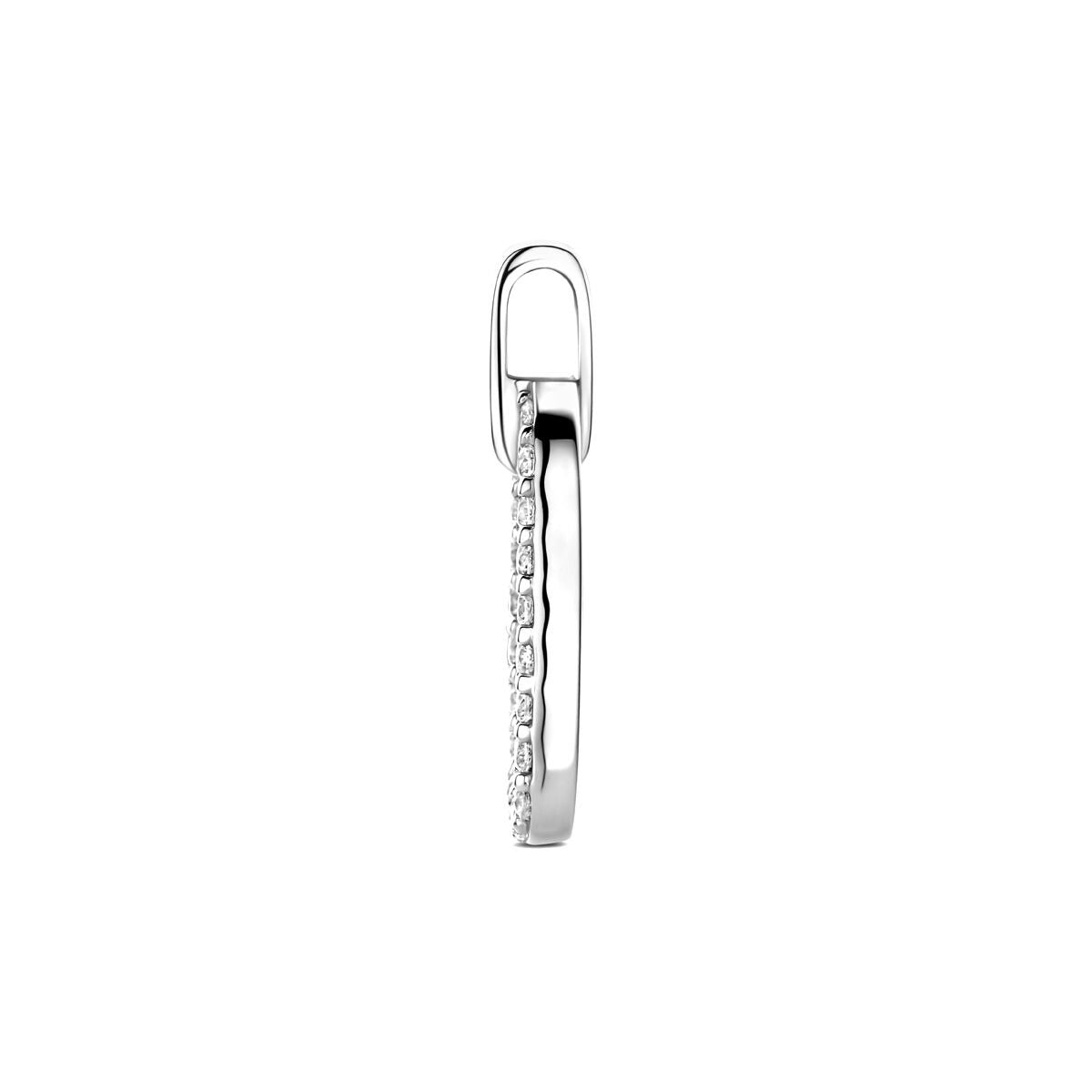 Colgante de plata con entorno de circonitas 925 rodiado