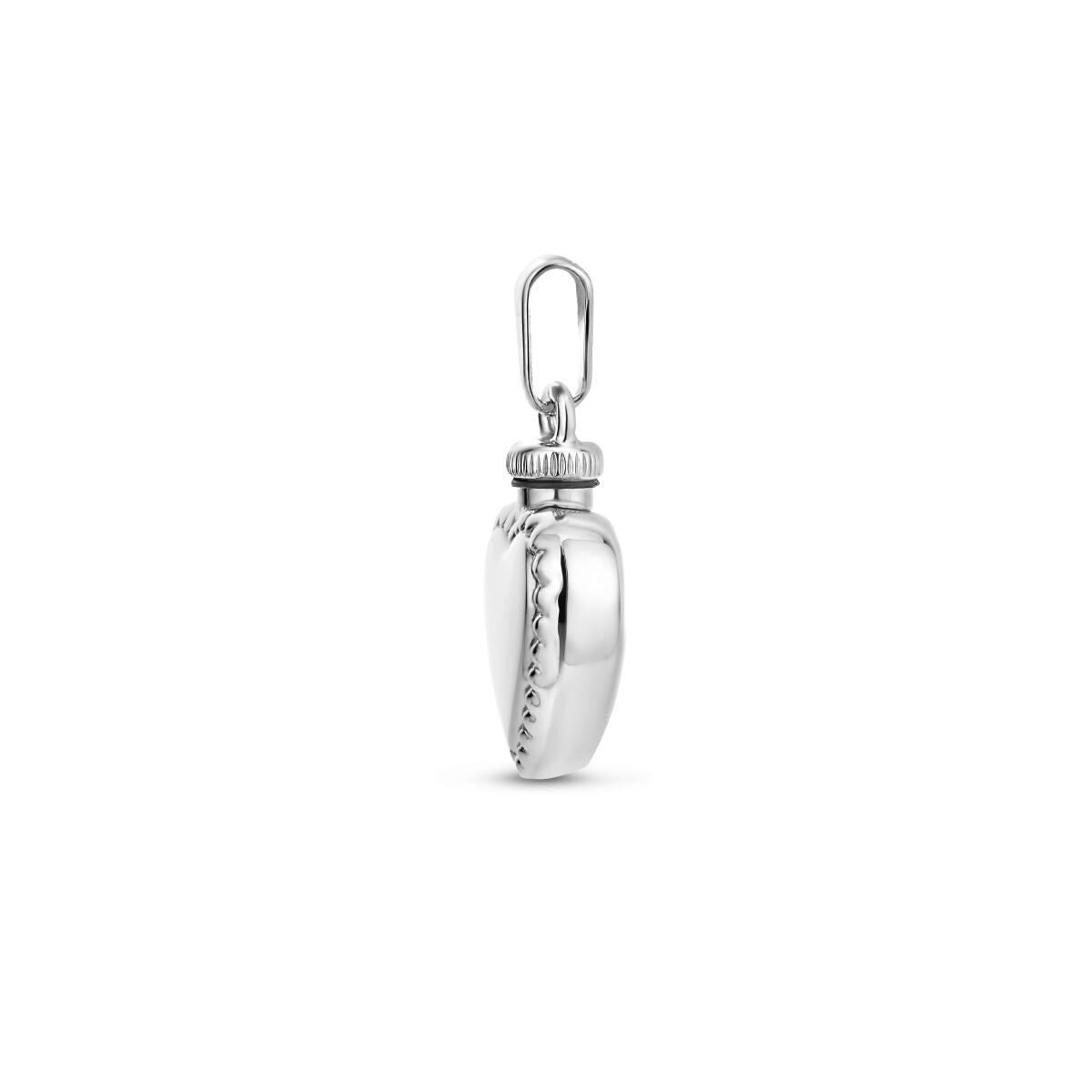 Colgante de urna en forma de corazón de plata – plata 925 rodiada