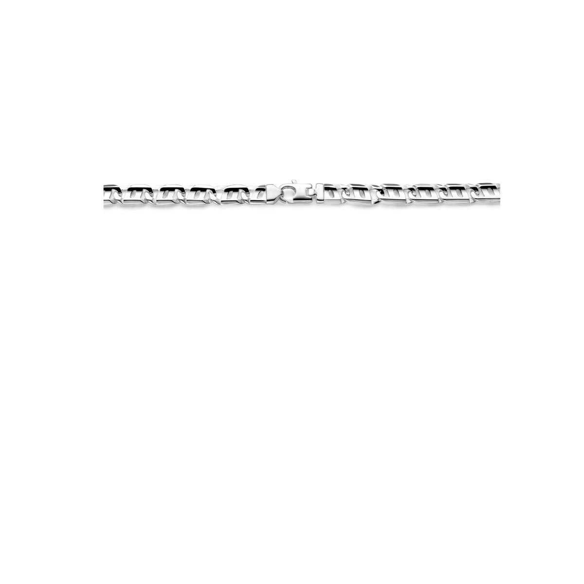 Collar de plata de hombre – eslabón ancla 7mm