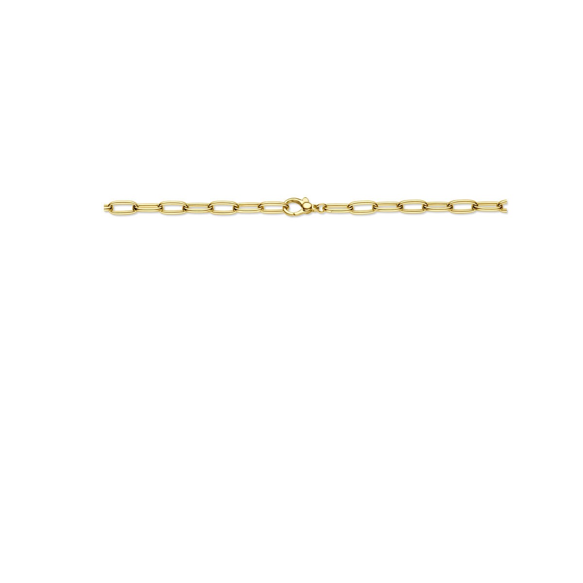 Collar de oro amarillo de 14k con eslabones de alambre de mujer
