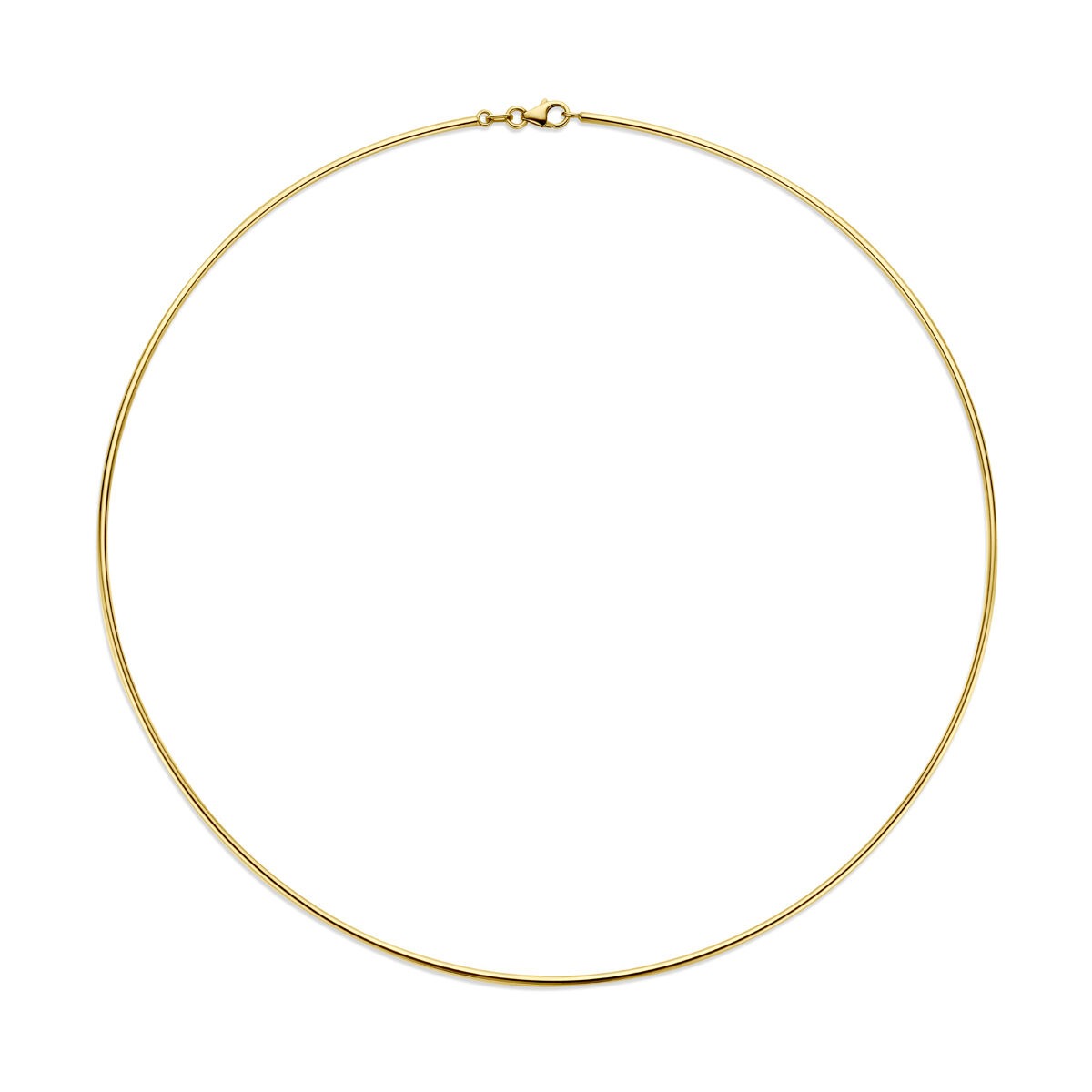 Cadena de oro de 14k sin colgante, con cierre de langosta, de 1,5 mm y 40 cm de longitud.