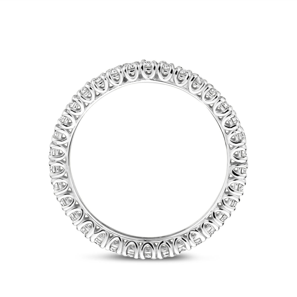 Anillo de alianza de oro blanco 14k con diamante – 0.70 ct