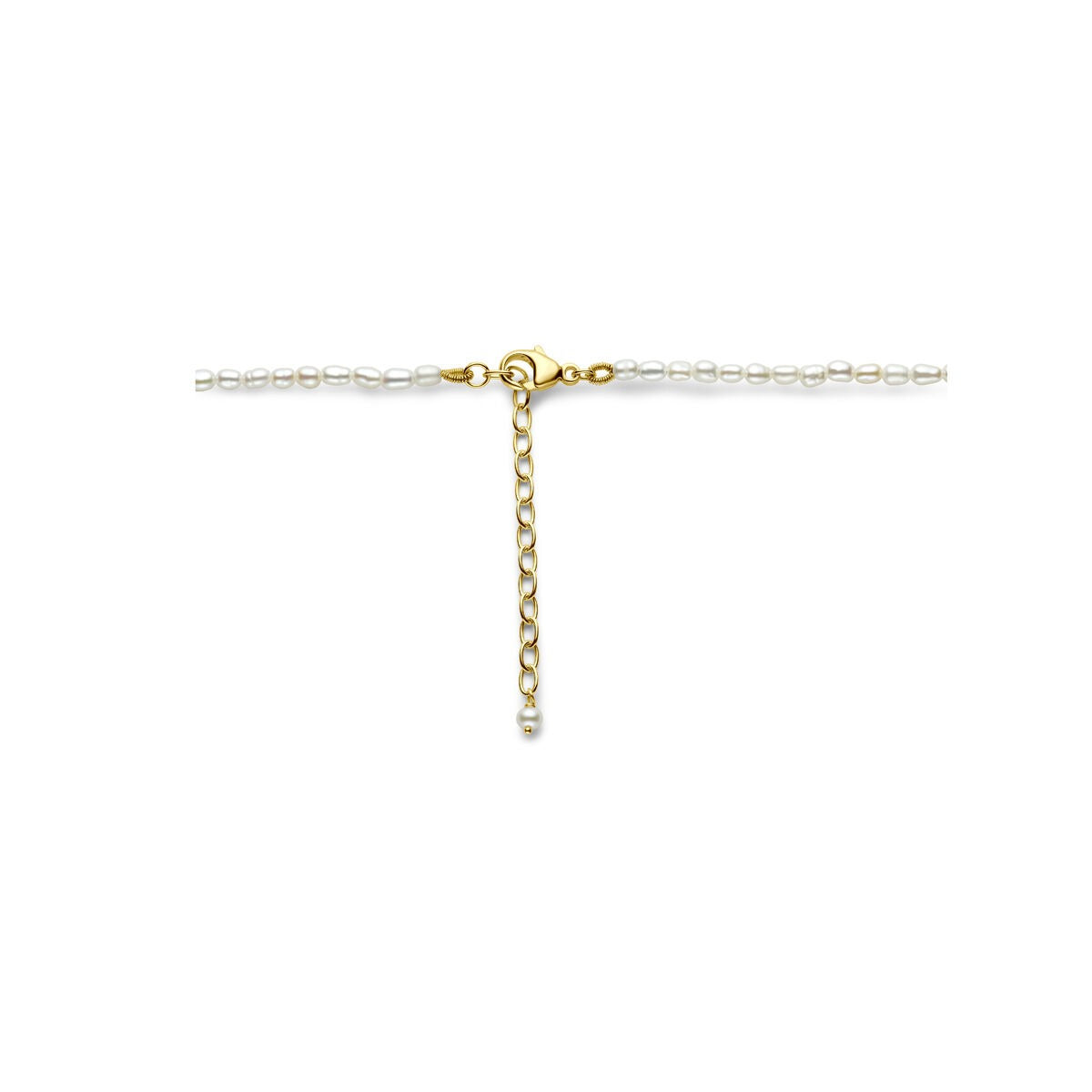 Collar de perlas con perlas de agua dulce y cierre de oro amarillo de 14k