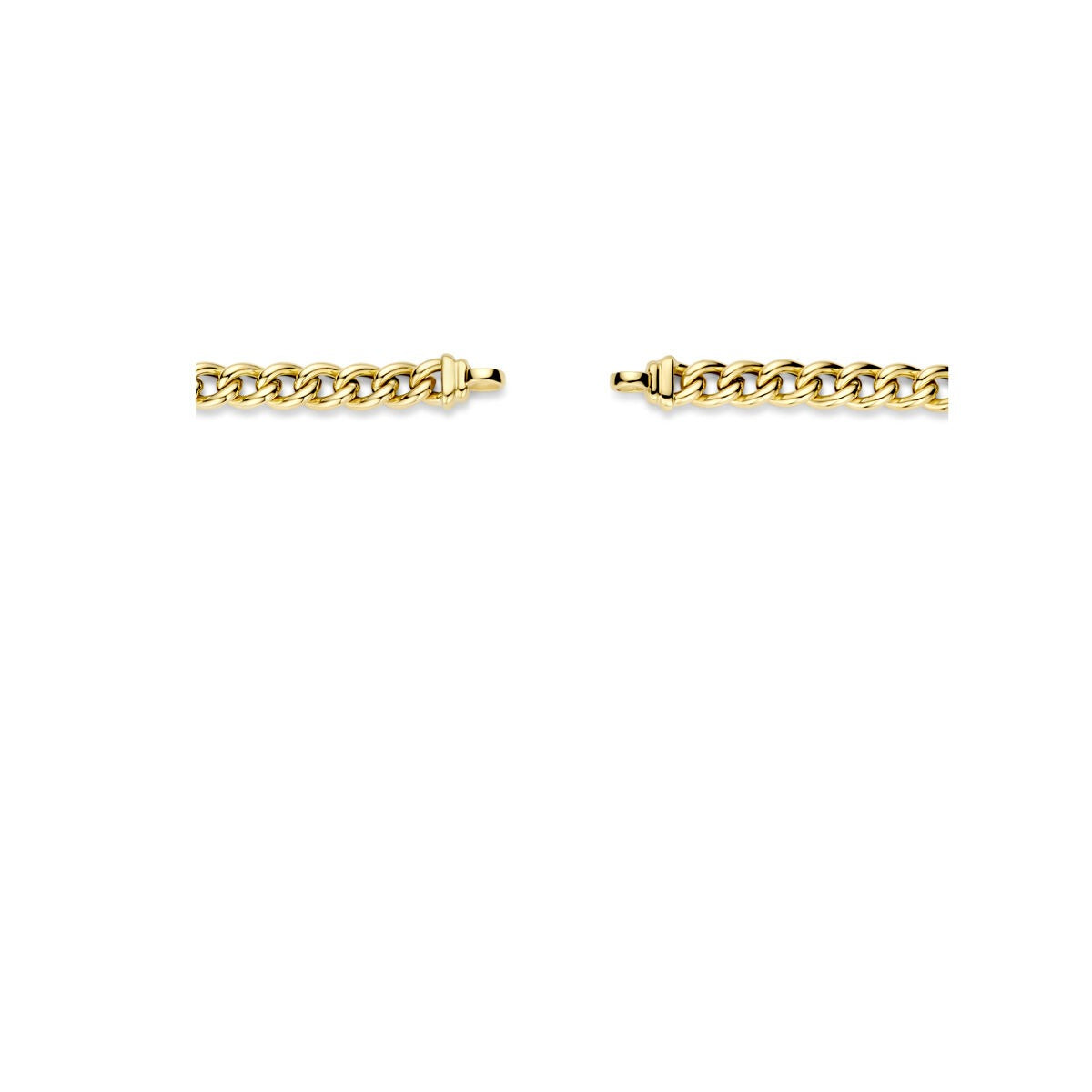 Collar de oro amarillo de 14k sin cierre