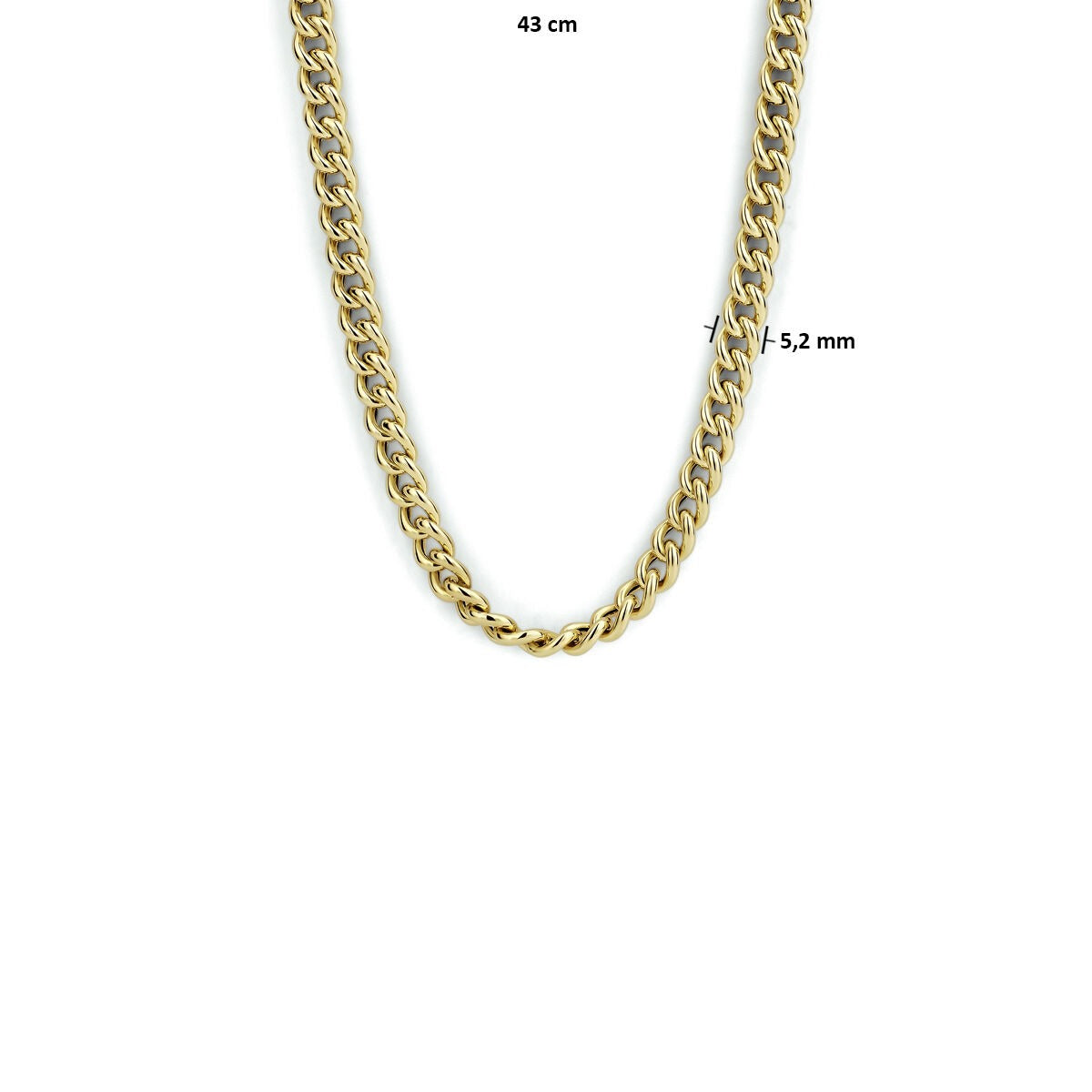 Collar de mujer 14k oro amarillo 5.2mm