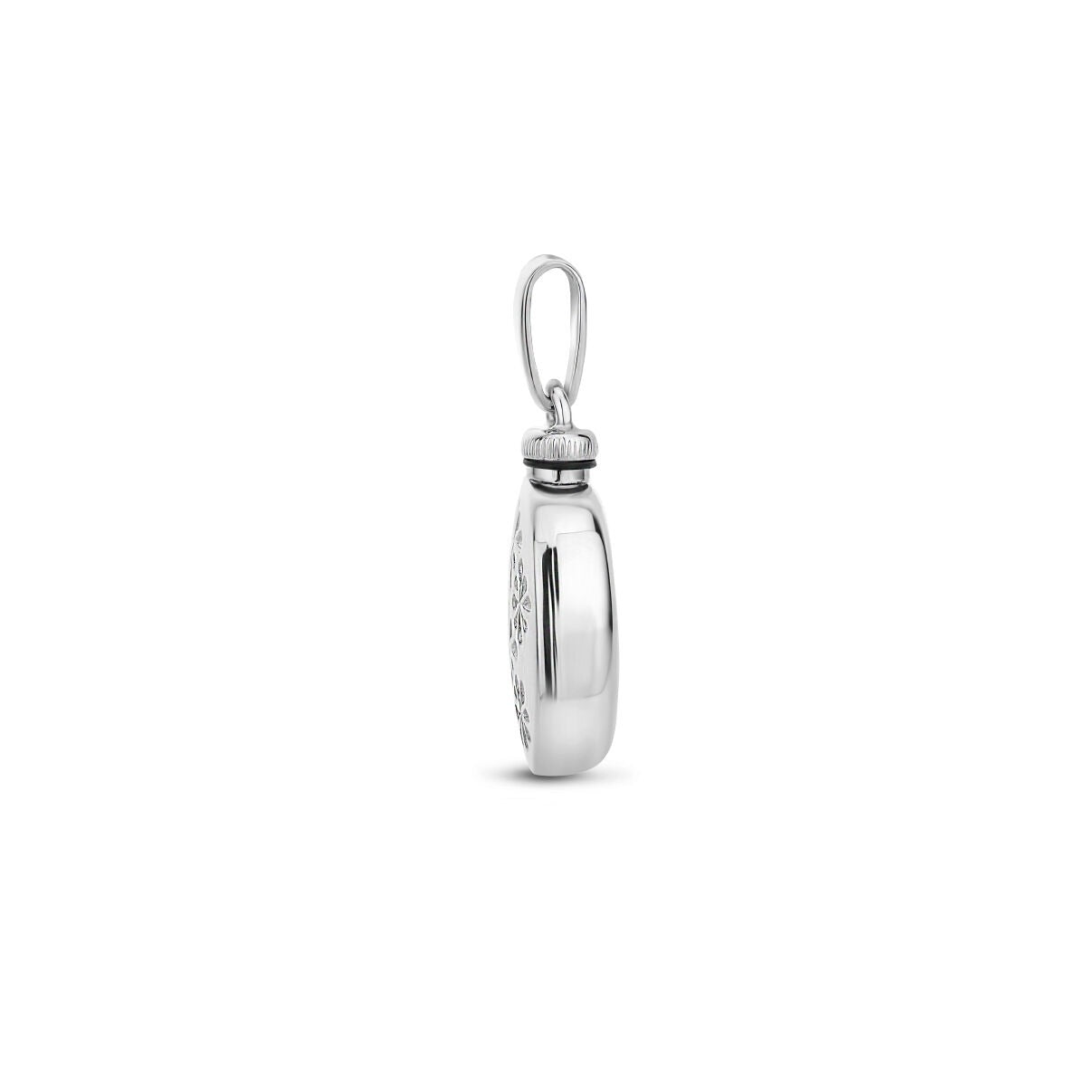 Colgante de urna ovalado de plata – joya conmemorativa en plata 925