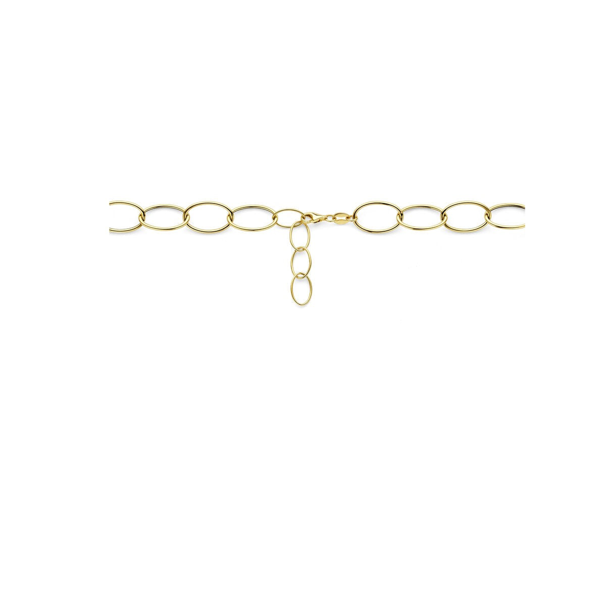 collar de ancla de oro amarillo de mujer