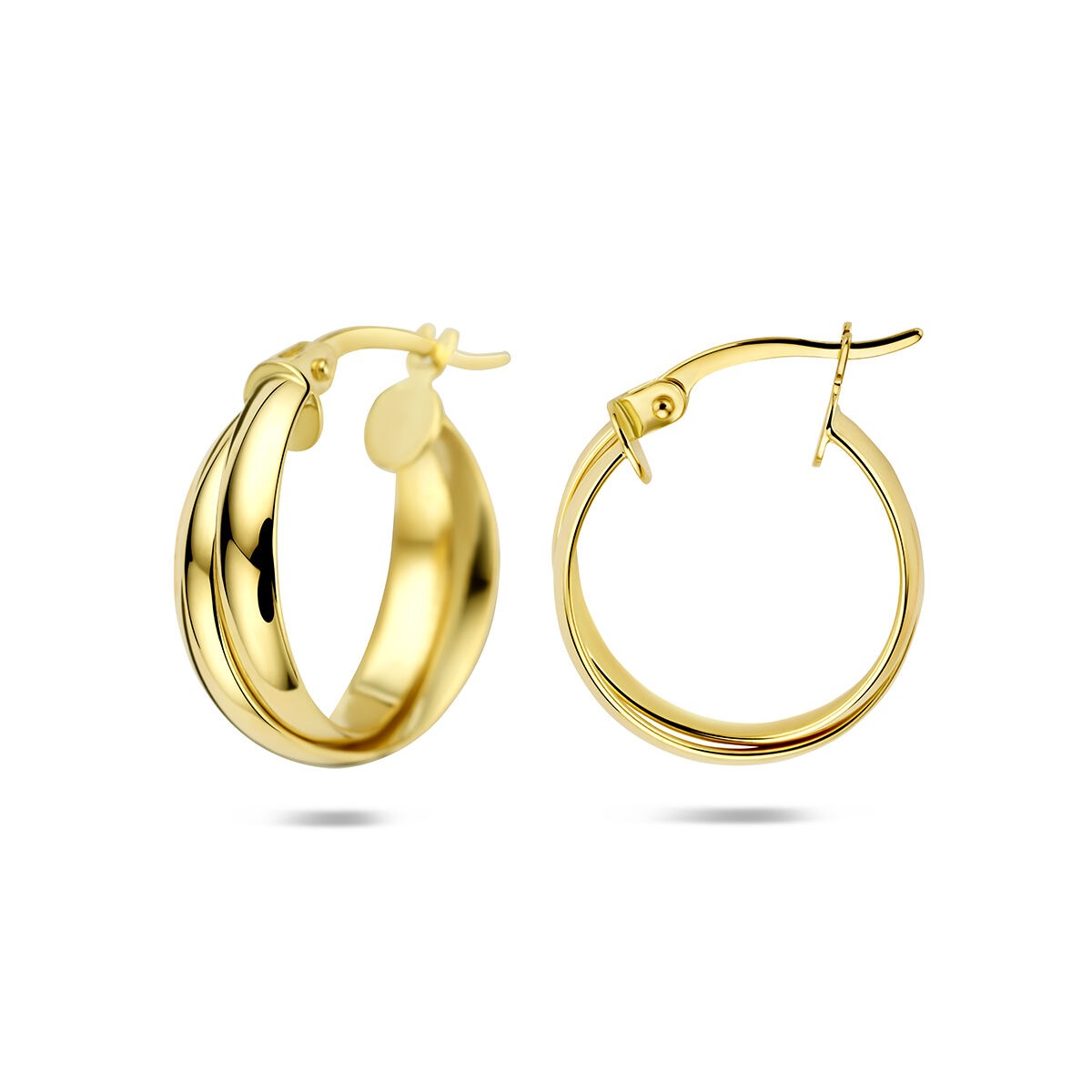 Aros de oro amarillo de 14k – elegancia atemporal en un formato moderno