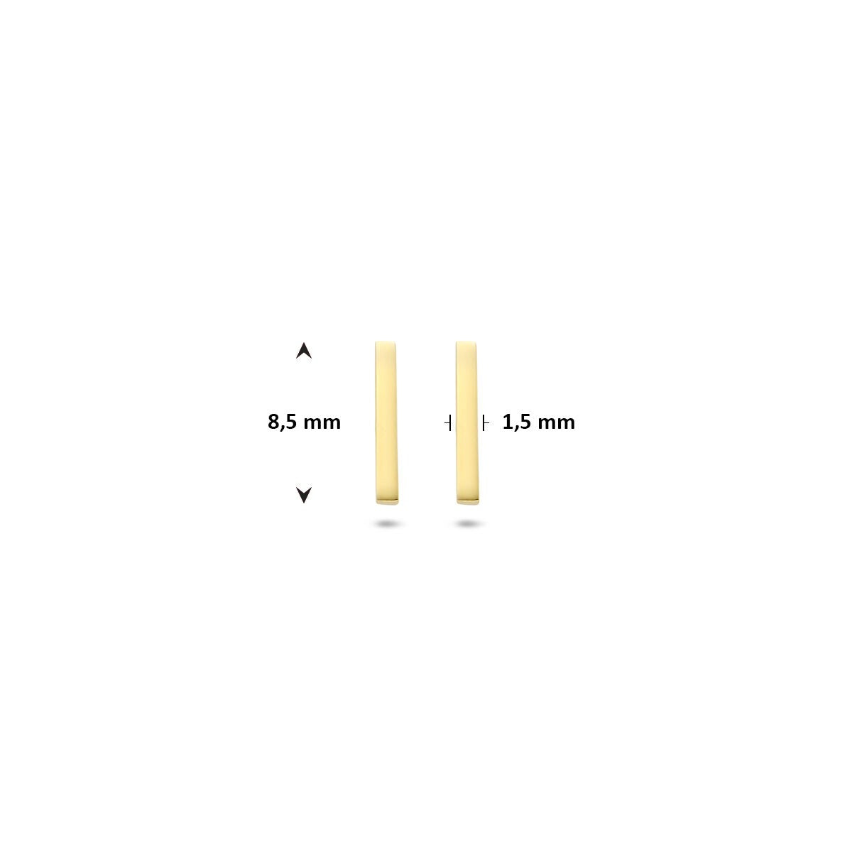Pendientes de botón de oro – 14k