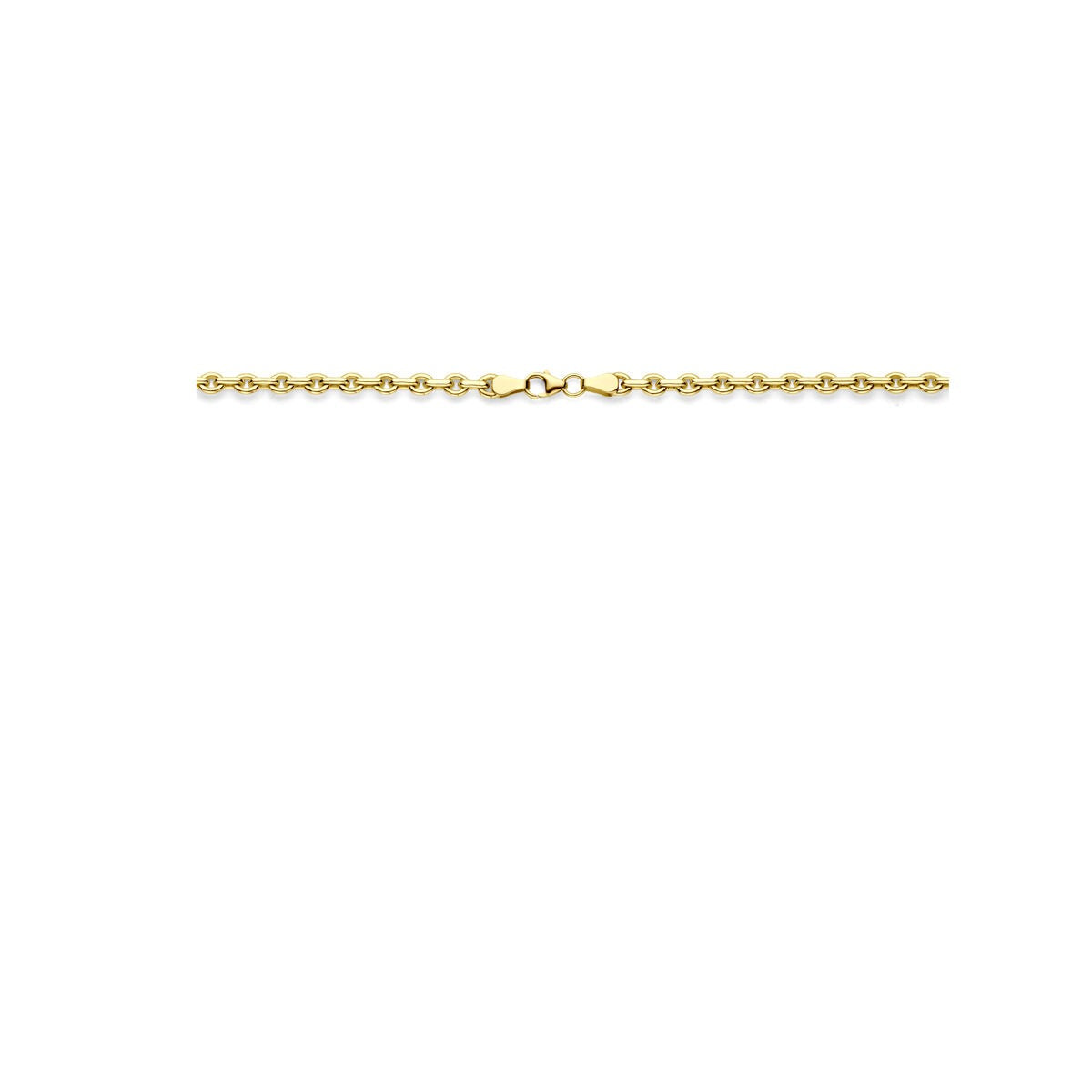 collar de oro amarillo de 14k con núcleo de plata – collar ancla Silgold