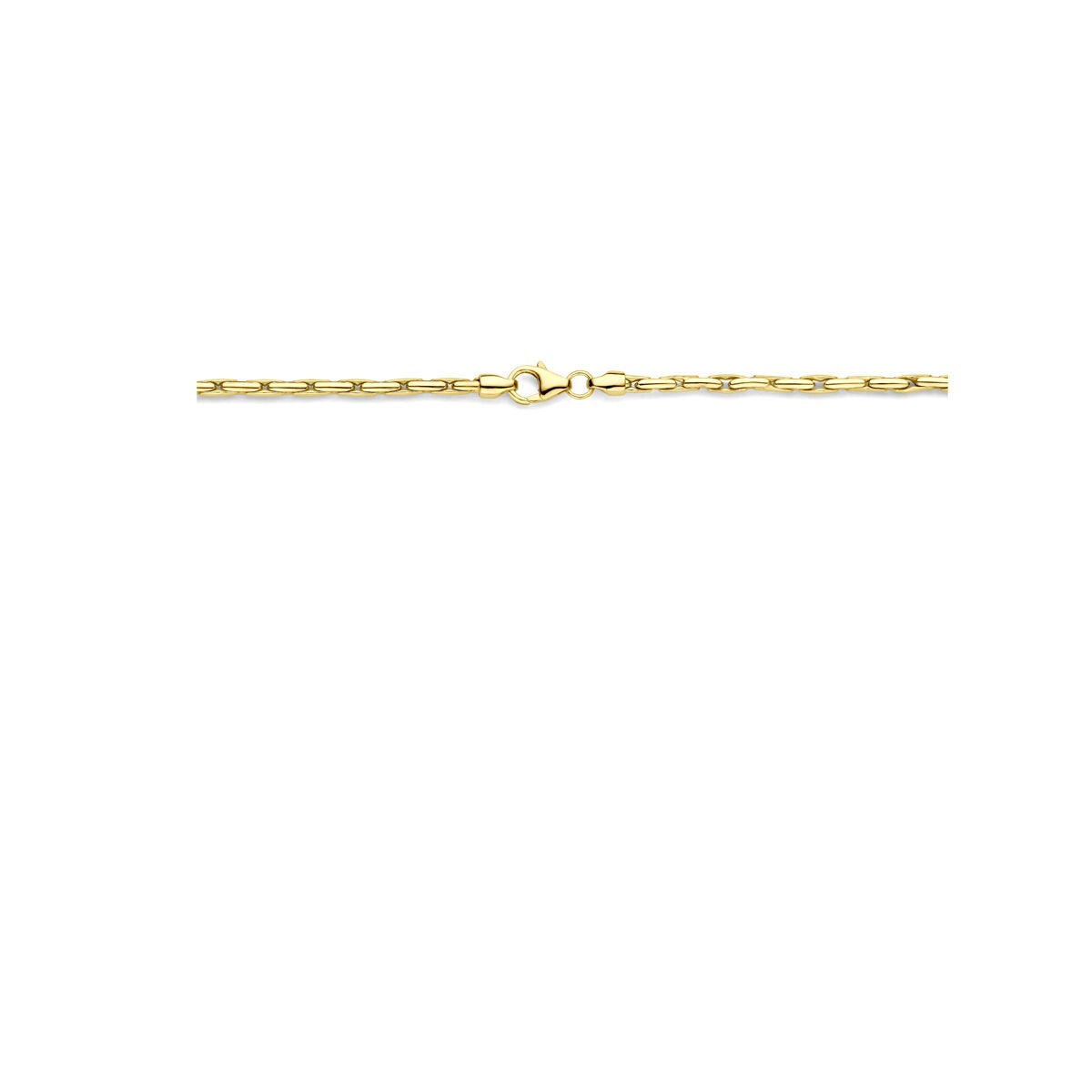 Collar gourmette – oro amarillo de 14k con núcleo de plata, 2.8 mm de ancho