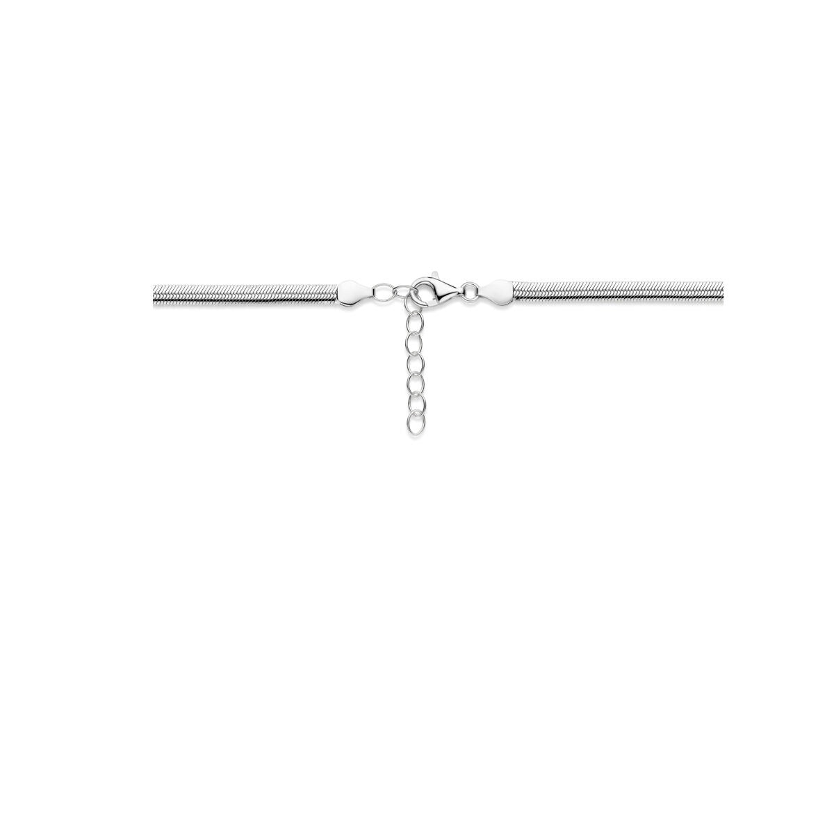 Collar gourmette de plata – rodiado 925 plata, 4.6 mm