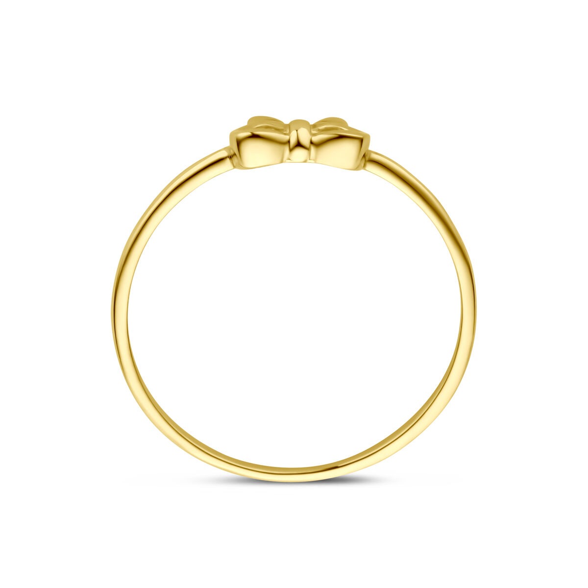 anillo de oro amarillo con lazo