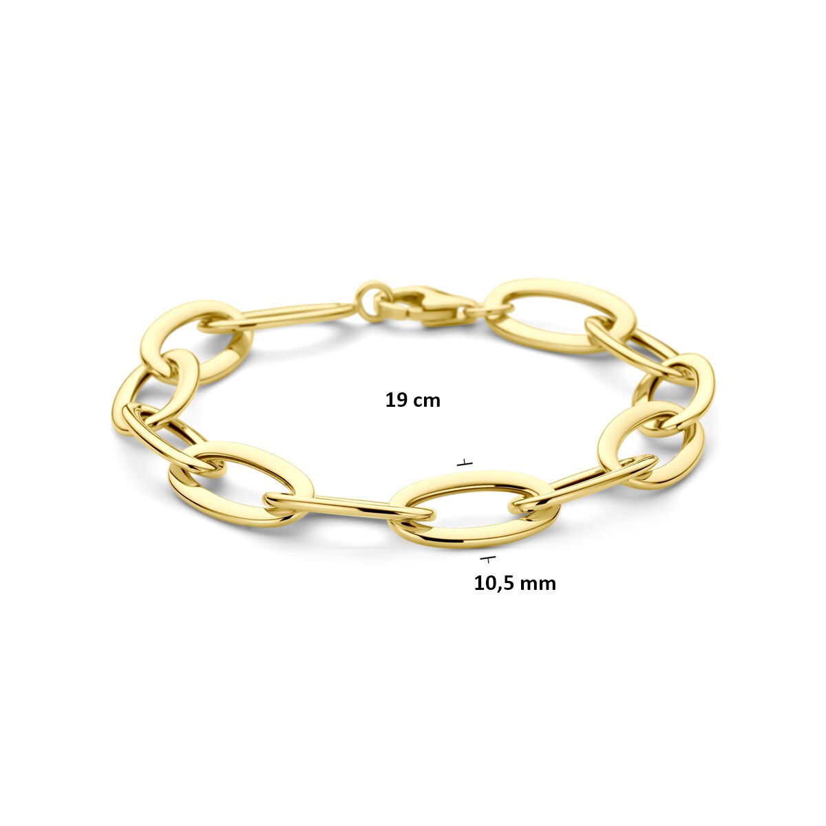 Pulsera de oro 14k eslabón ancla con cierre de langosta