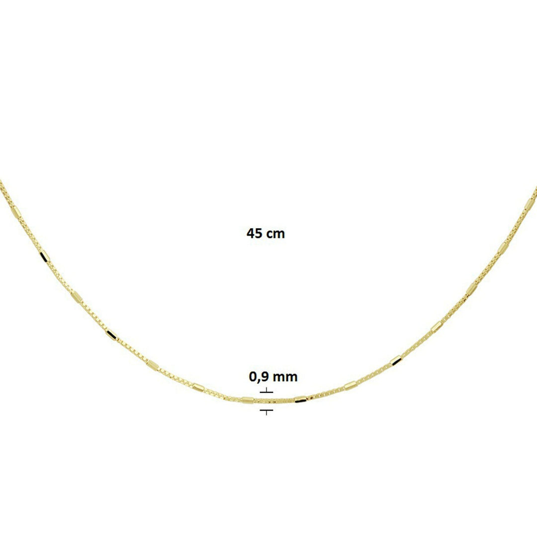 Gouden venetiaans collier met staafjes – 14k