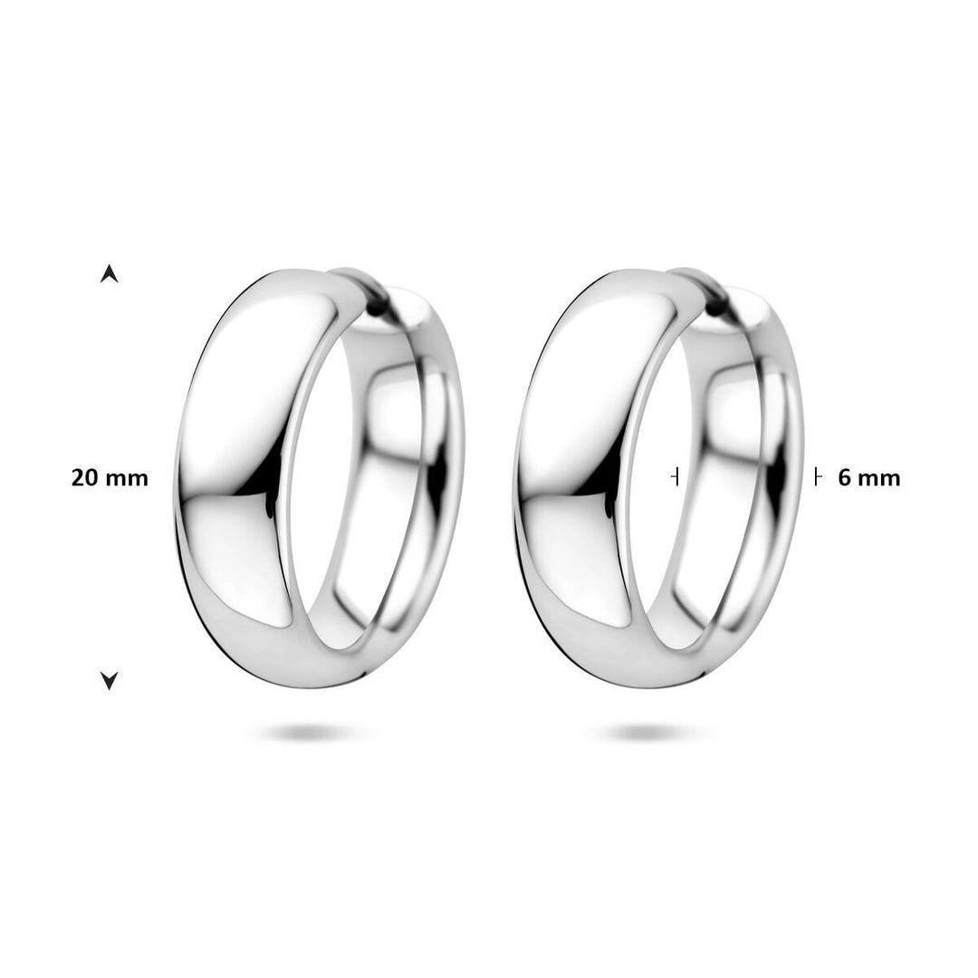 Zilveren klapoorringen – gerhodineerd 925 zilver 20 mm