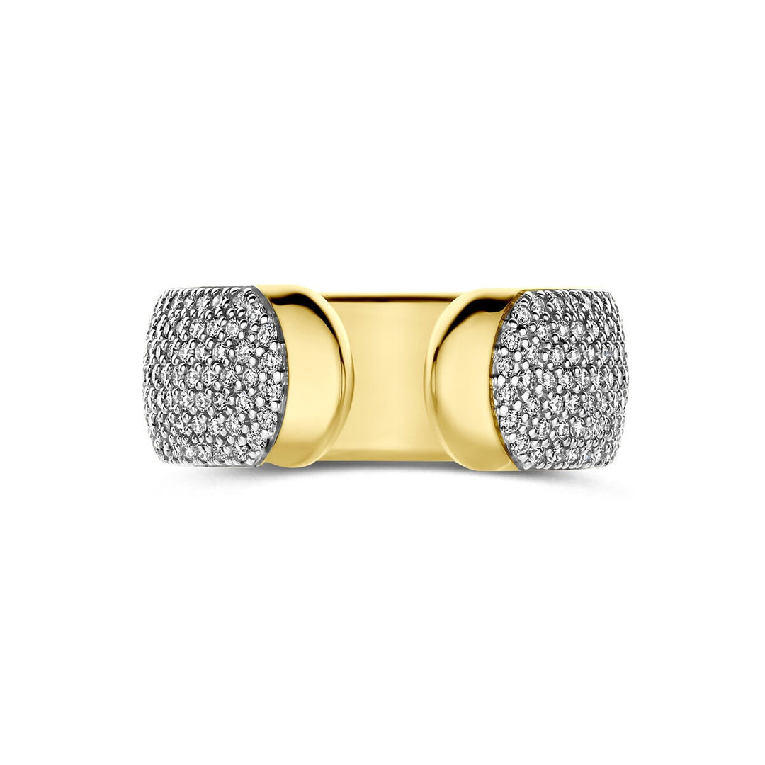 14k geelgouden ring met diamant
