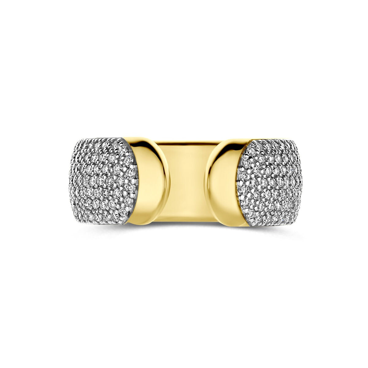 anillo de oro amarillo de 14k con diamante
