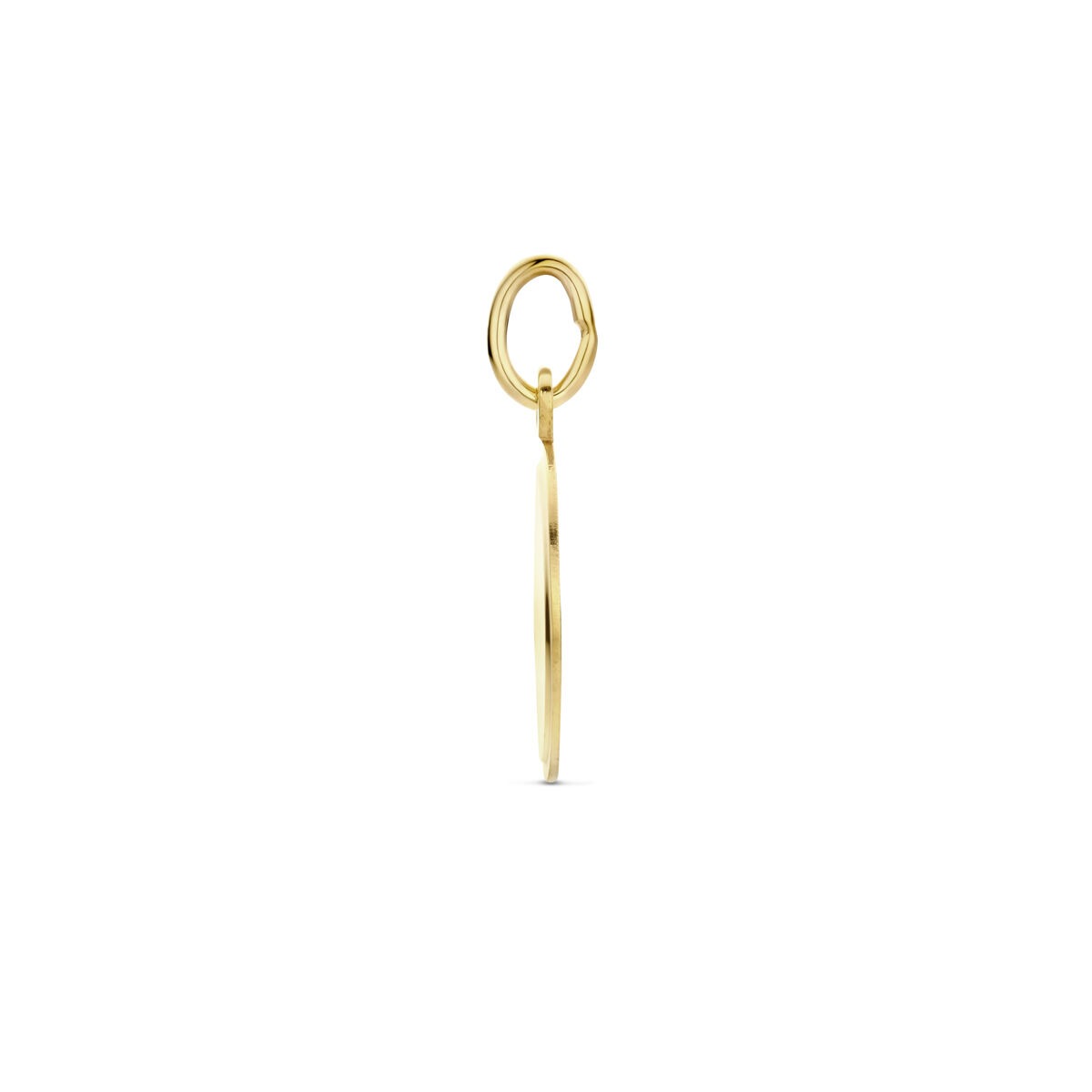colgante de grabado en oro amarillo de 14k – sutil y elegante en tamaño fino