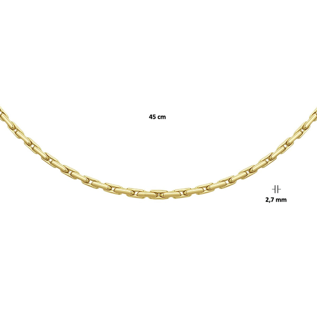 Collar de oro amarillo Cardano de 9k