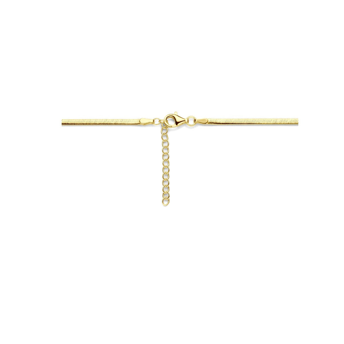 Collar gourmette chapado en oro – plata 925 con baño de oro amarillo, 2.2 mm