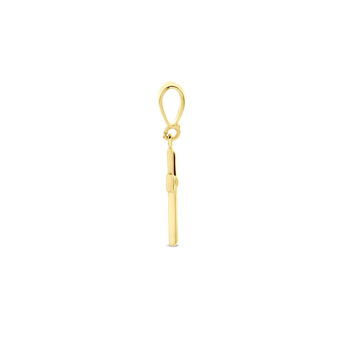 collar de oro amarillo con colgante de cruz
