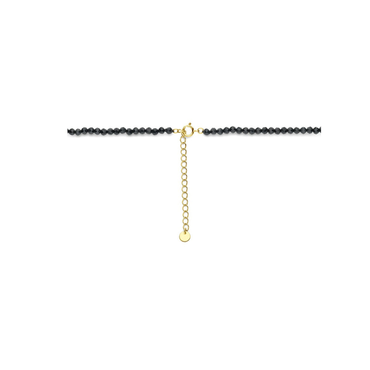 Collar chapado en oro con ónice – plata 925