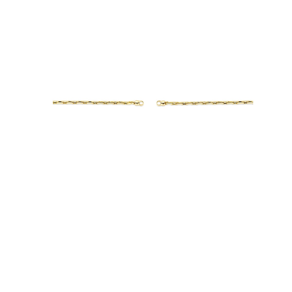 Collar de oro amarillo de 14k sin cierre