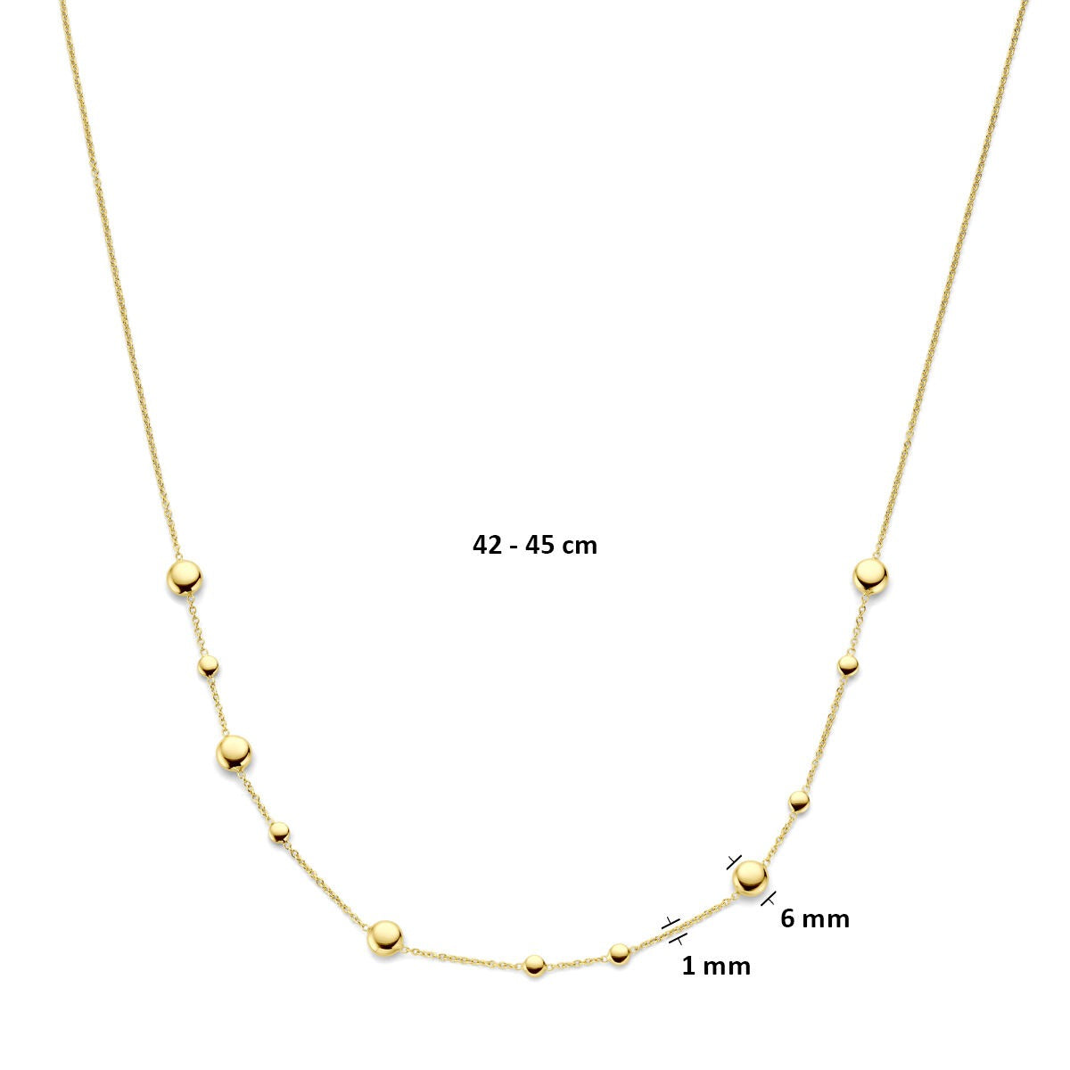 collar 42 - 45 cm 14K oro amarillo