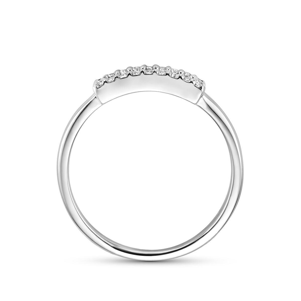 anillo de zirconia plata rodiada