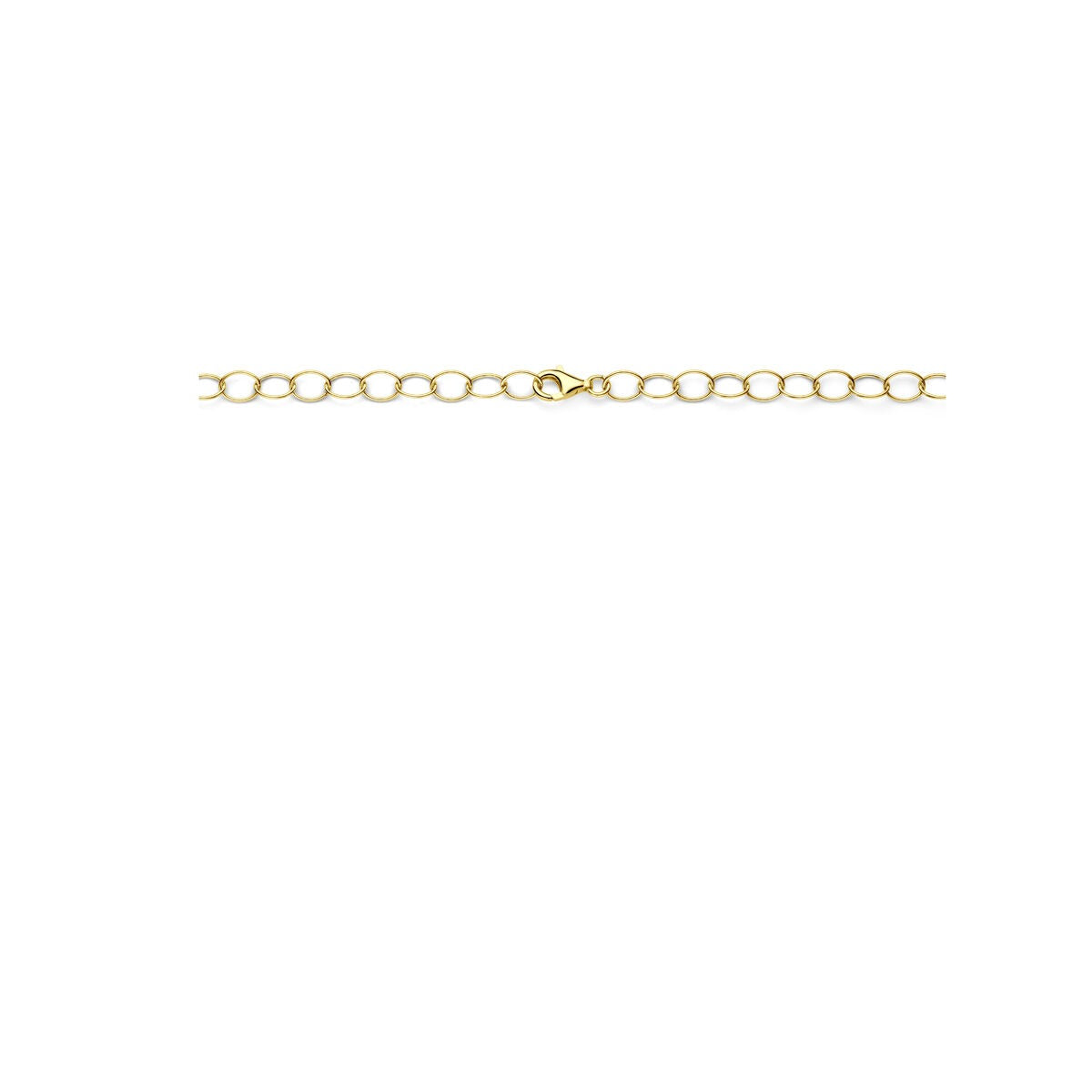 Collar chapado en oro de mujer con anclas anchas de 11 mm 45 cm 3 micrones