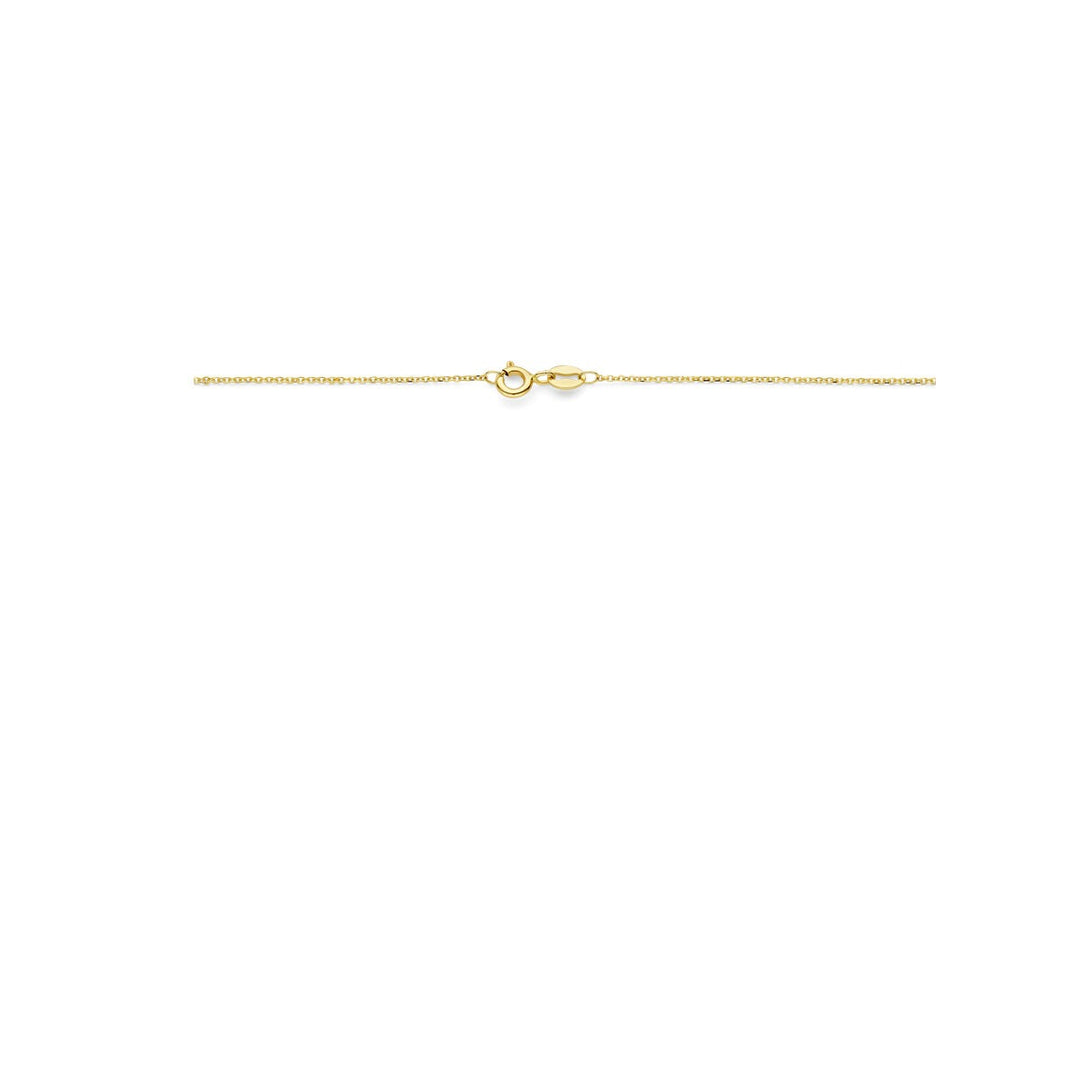 14k Geelgouden collier met buisjes