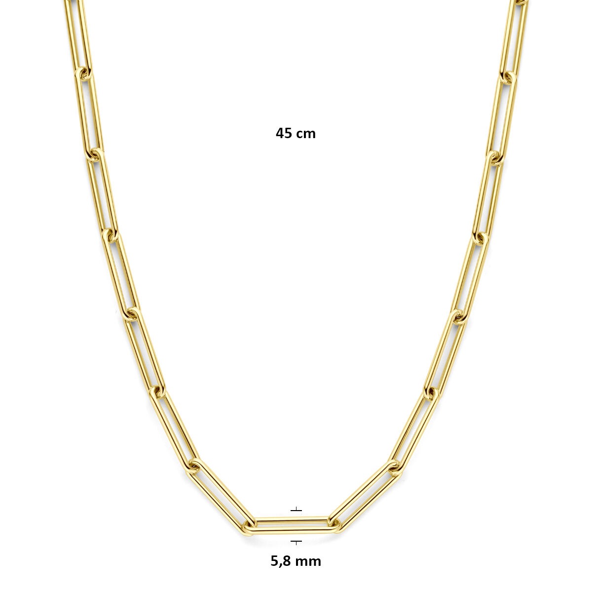 collar de ancla de oro amarillo 5,8 mm