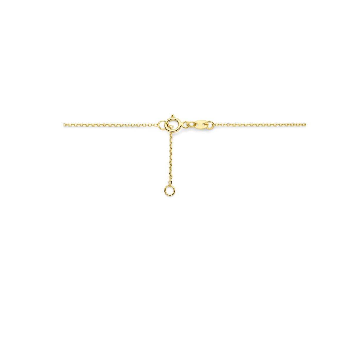 collar de oro amarillo con colgante en forma de gota
