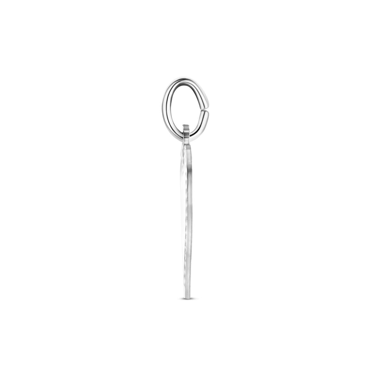 Colgante de grabado en forma de corazón – plata 925 rodiada