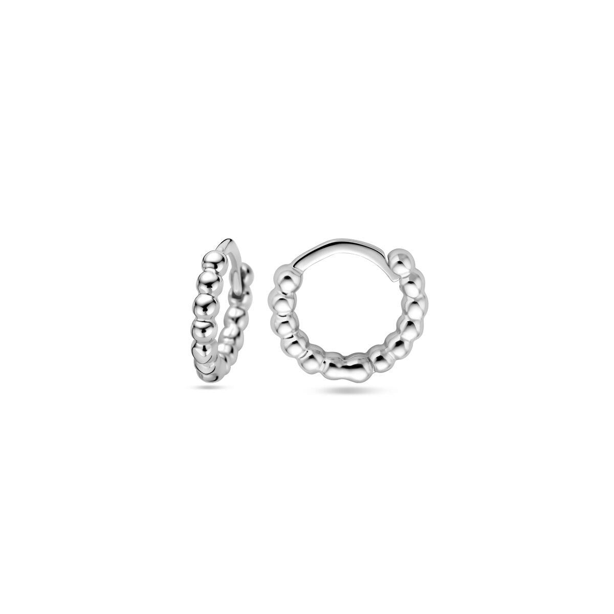 Aros de plata con acabado pulido - rodiados 925
