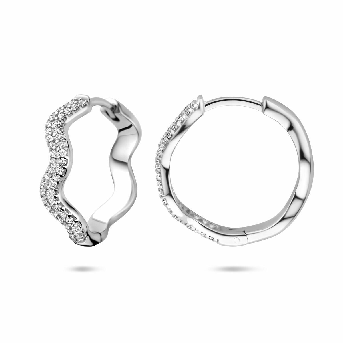 Aros de plata con circonitas – 20 mm