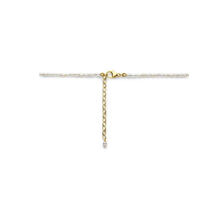 Parel collier met zoetwaterparels en 14k geelgouden sluiting