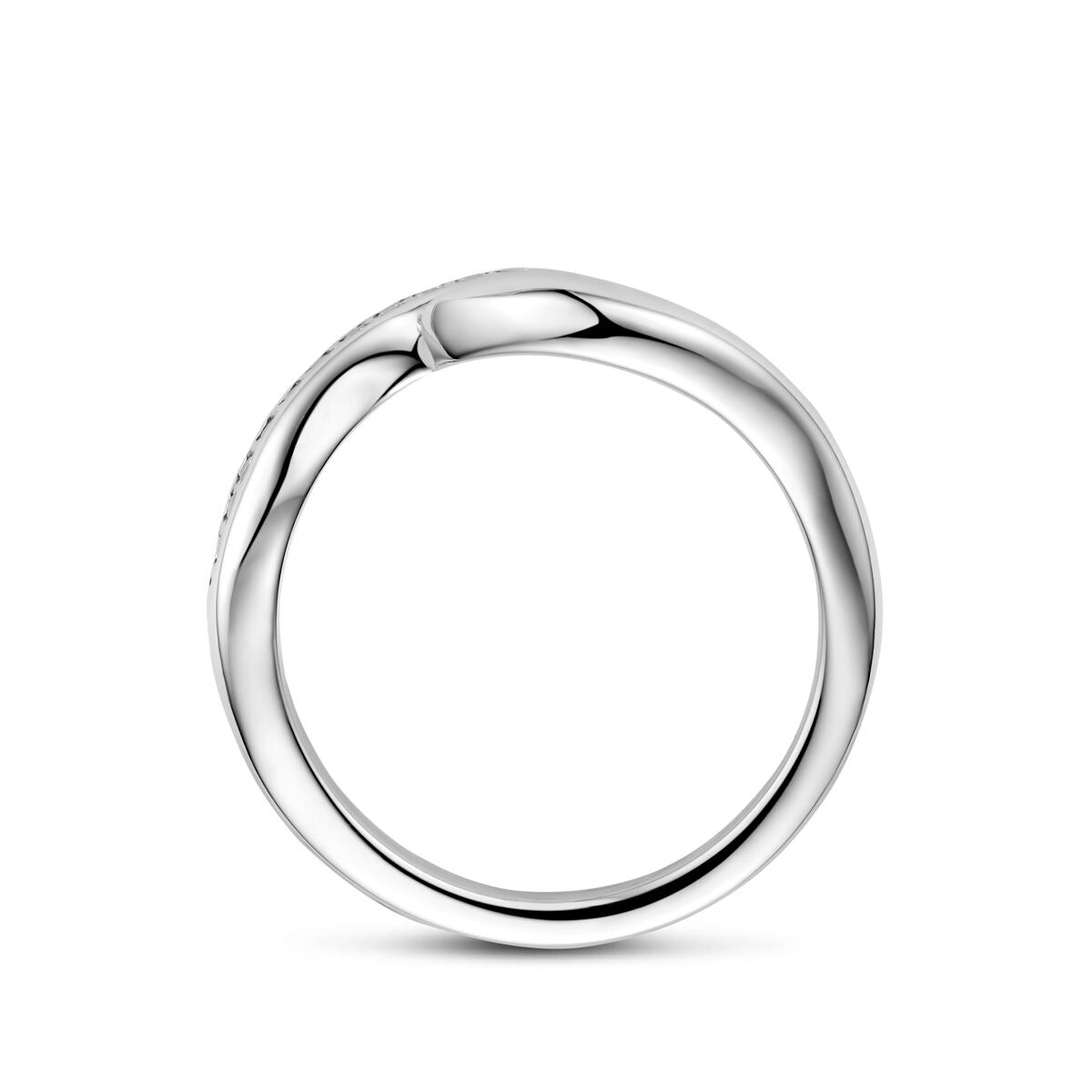 anillo de zirconia plata rodiada